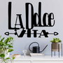 Wallity Dolce Vita 4 - Escultura de pared de metal negra